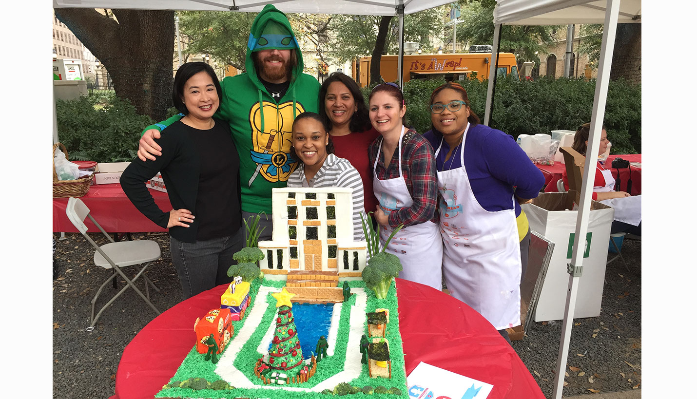 (L-R) Marissa Yu, Eric Ficht, Trinisha Sowells, BJ Patel, Dawn House and Ashley August. -