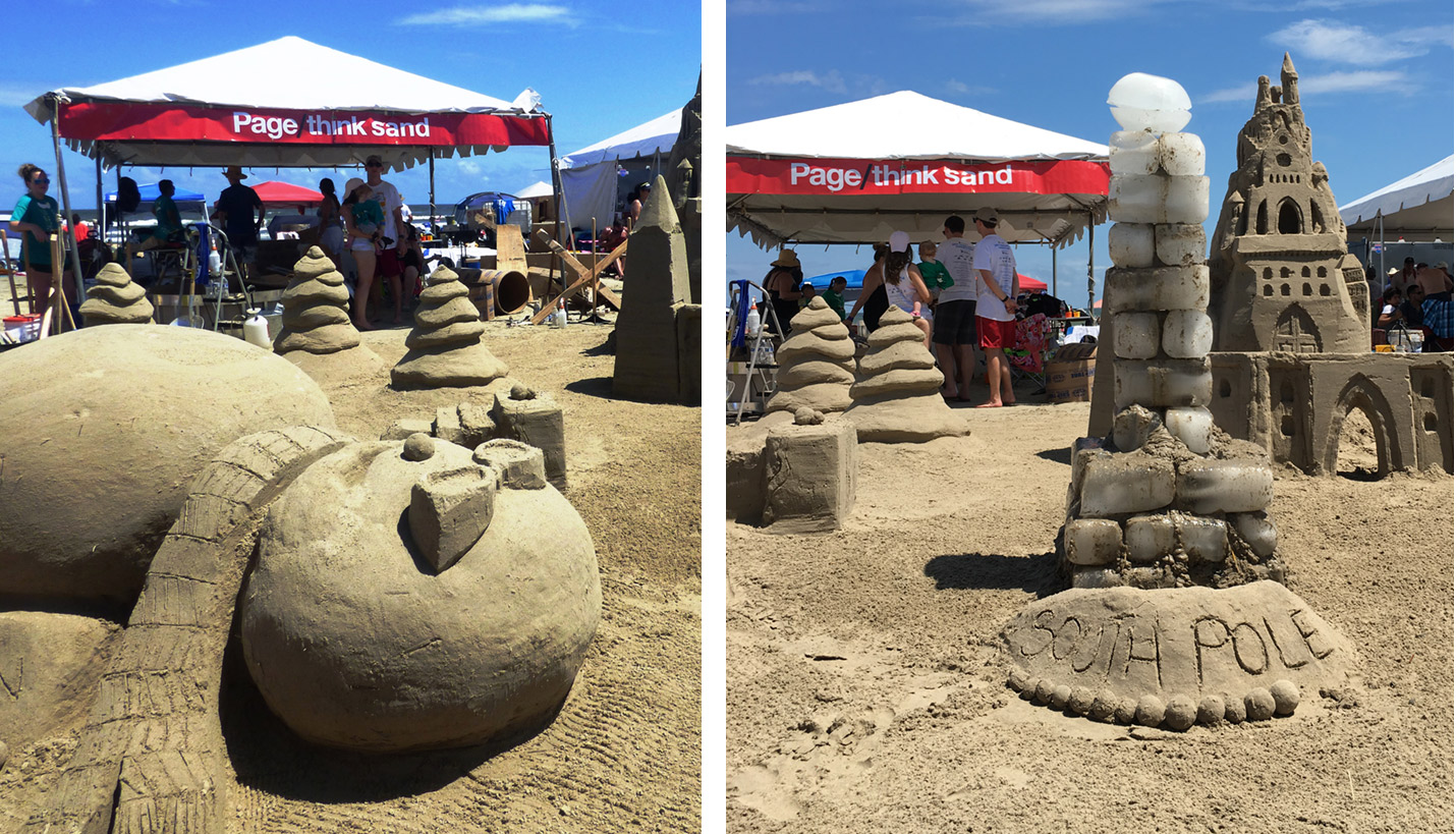 The final result of the Page / Linbeck / La Nova Tile sandcastle design. -