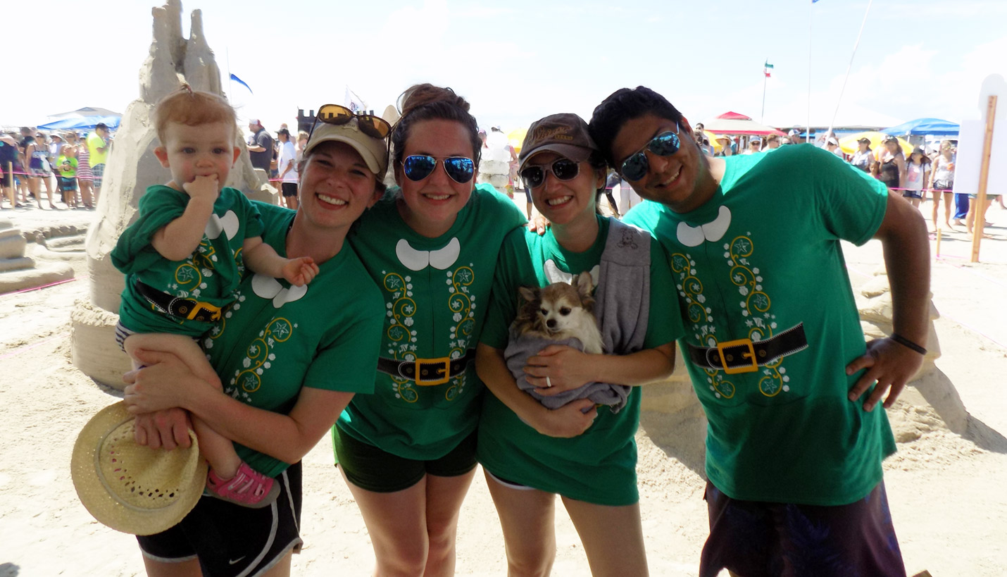 Team members enjoying the day. -