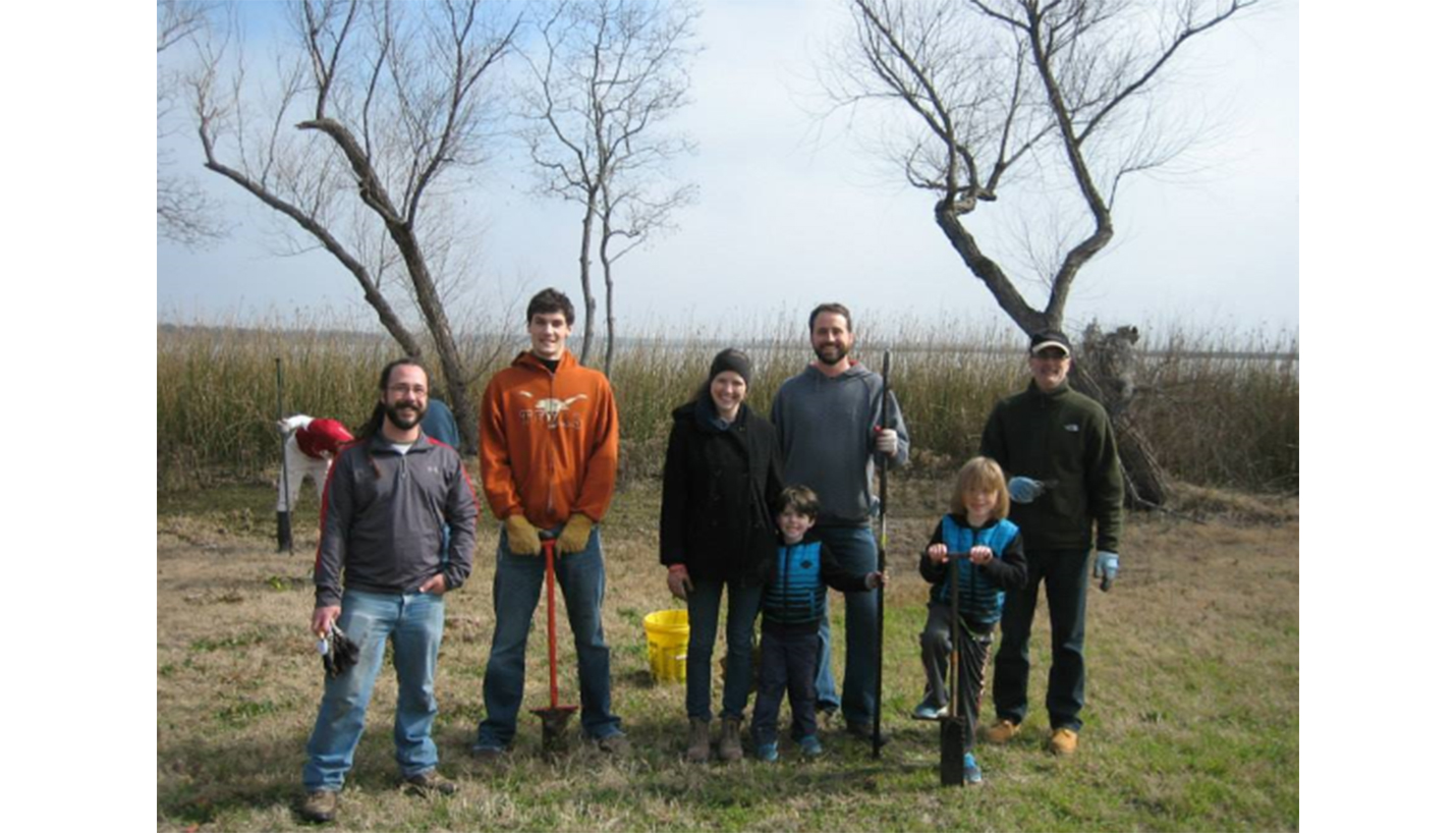 Page staffers and their children helped plant 1,900 saplings in one day at "Ready, Set, Plant!" at Decker Lake. -