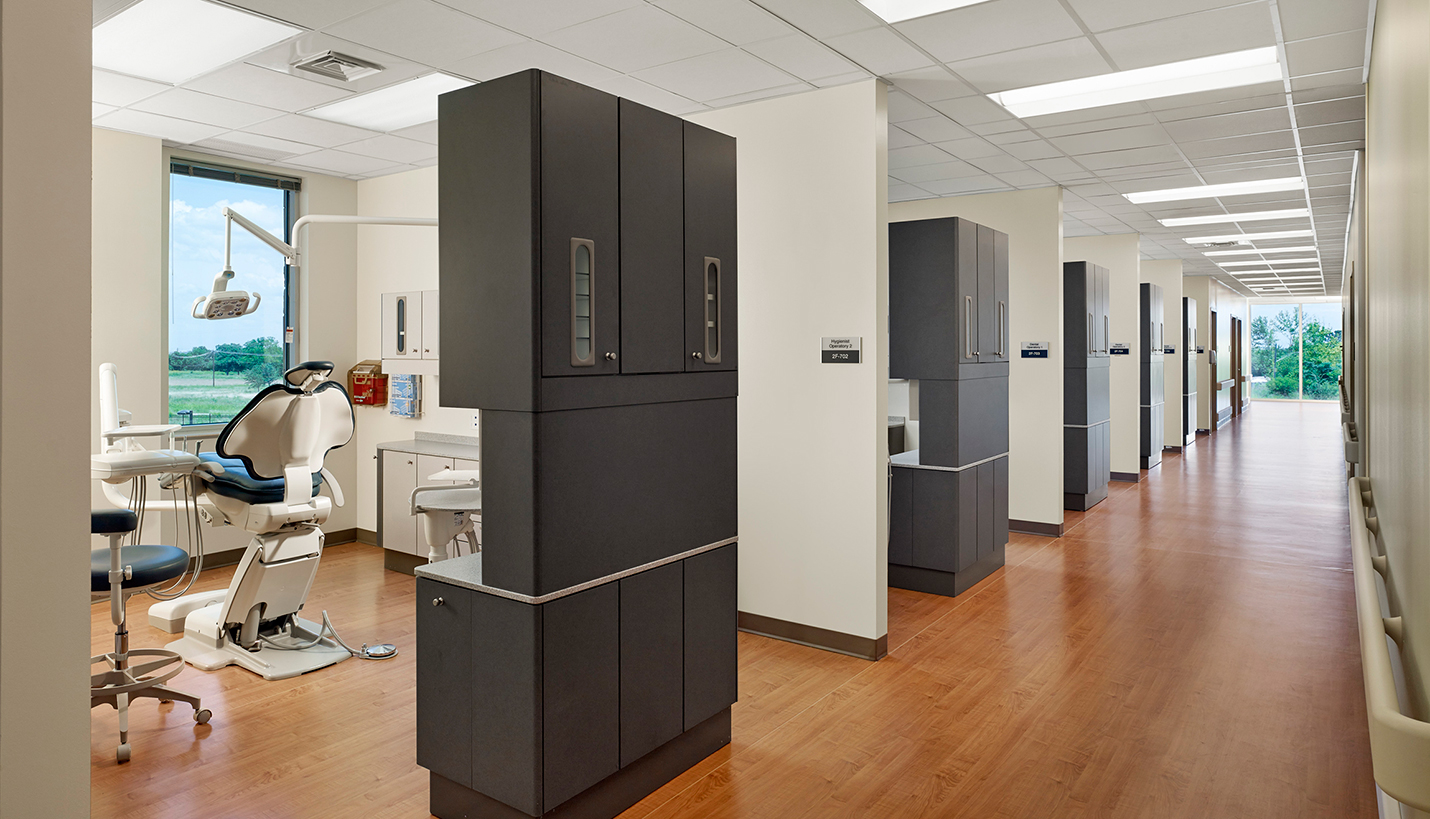 Patient treatment areas at the VA Hospital-Austin designed by Page. -