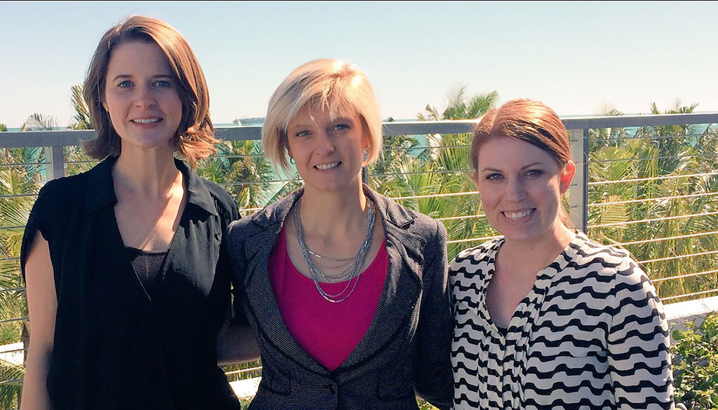 From left to right: Claire Purmort, Jen Bussinger, and Kari Brown -