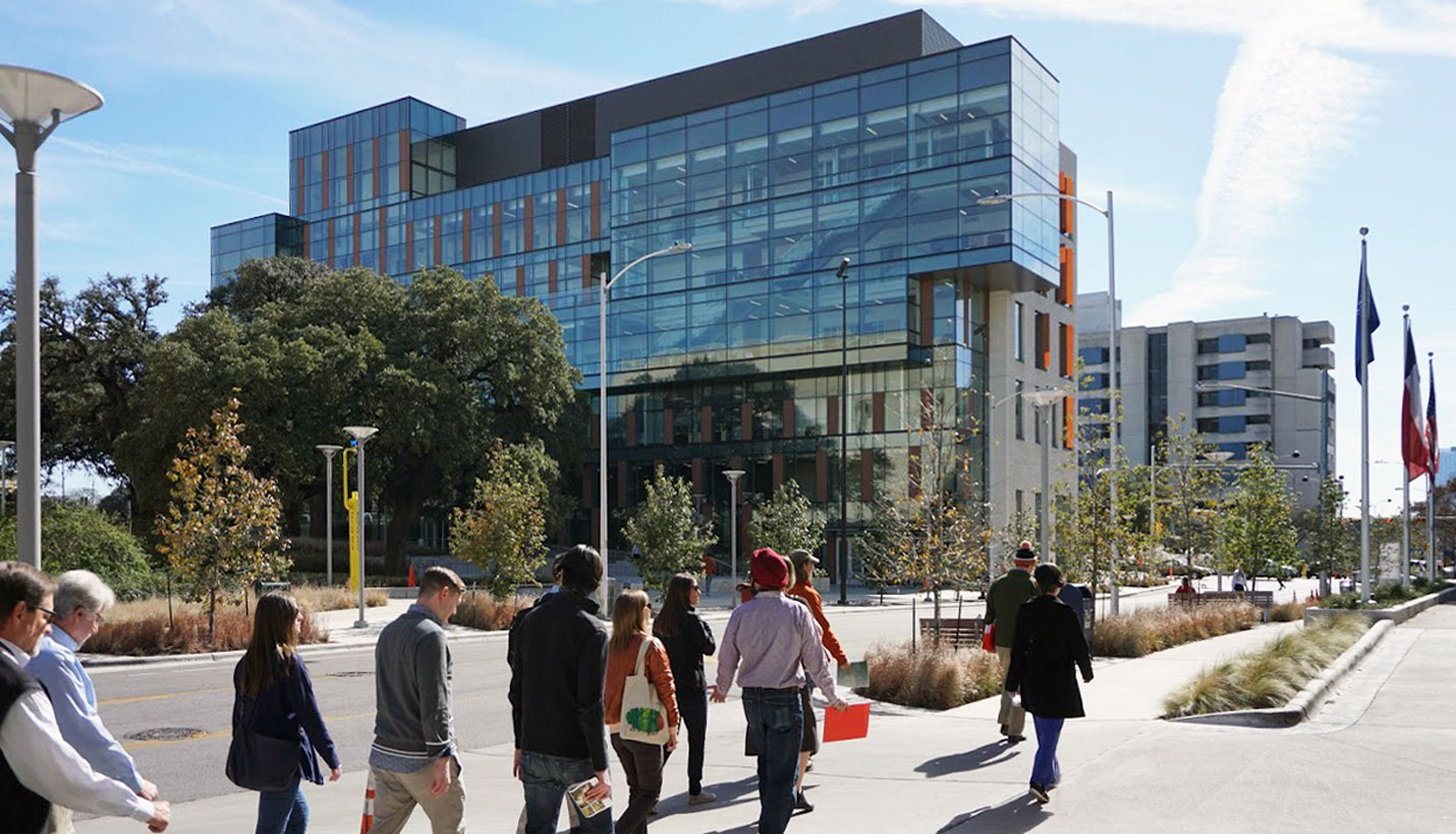 The group visited the entire health district including the LEED Gold-certified Health Learning Building. -