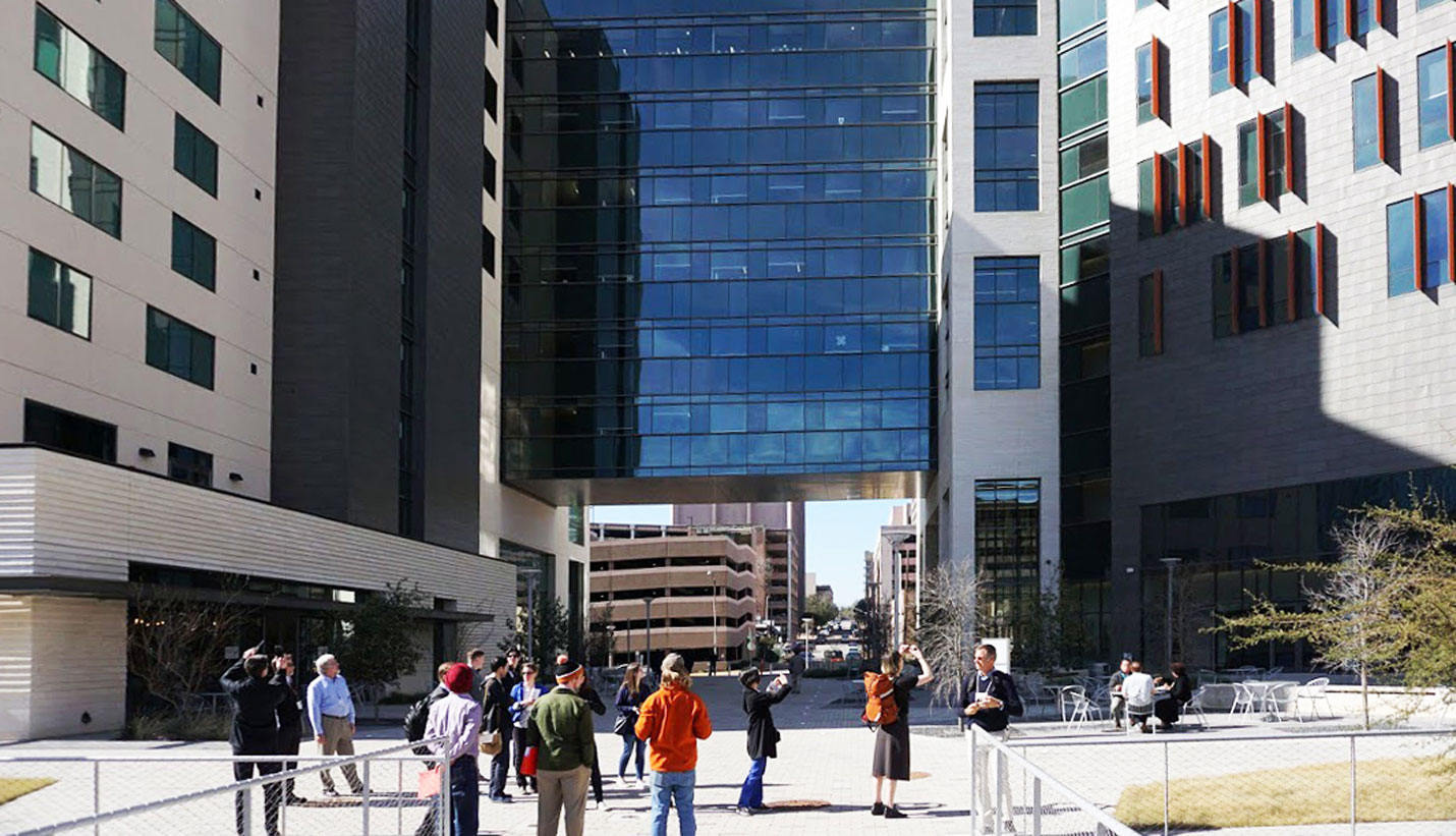 The Health Discovery Building and the Health Transformation Building are both LEED Gold certified. -