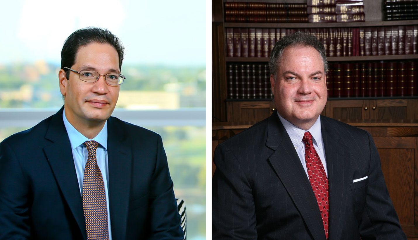 Page Principal and MEP Engineering Director Freddy Padilla, PE, ATD, (left) and SmithGroupJJR Electrical Discipline Leader Brian Rener, PE, LEED AP (right) -