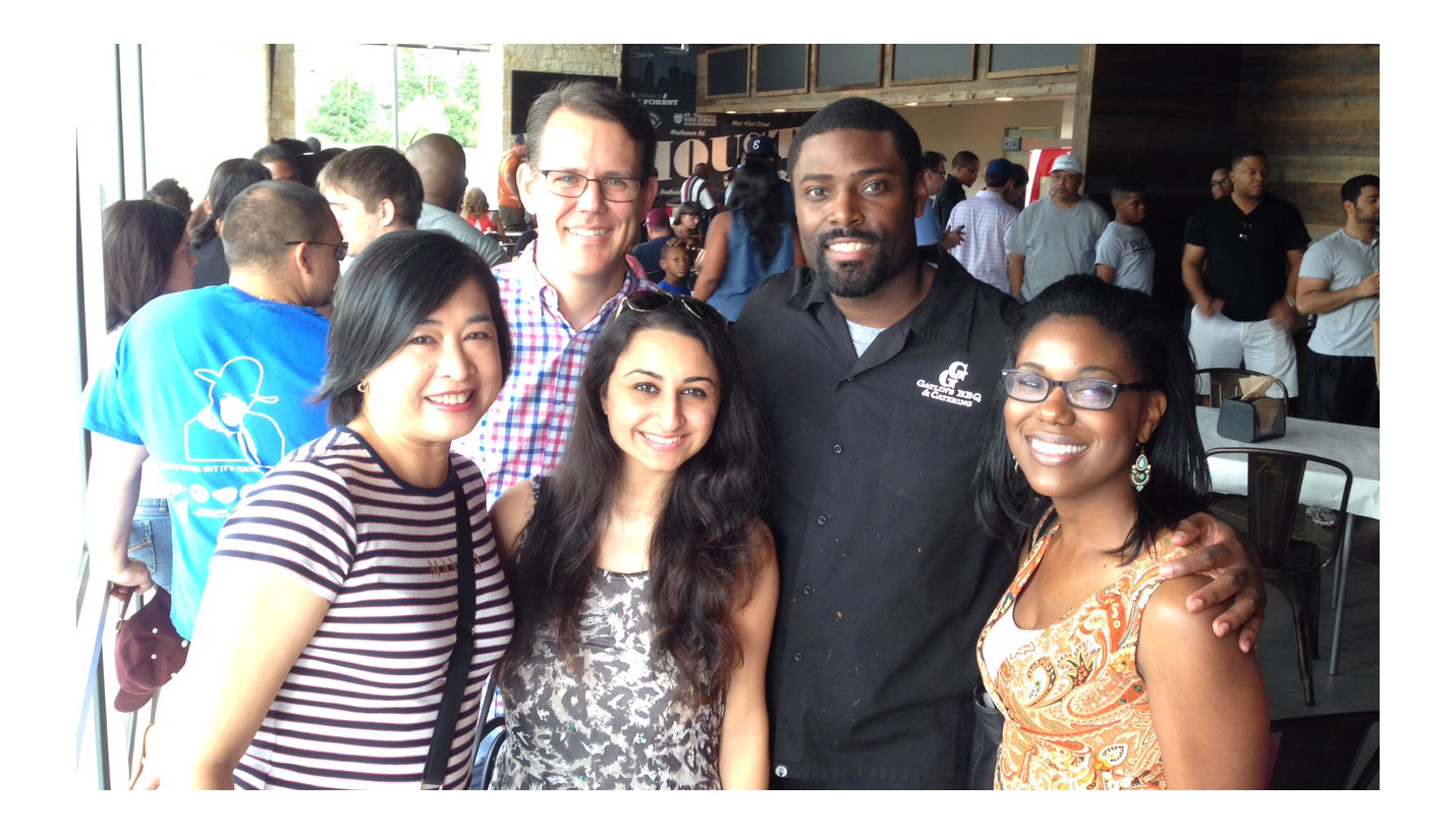 (Left to Right) Marissa Yu, David Euscher, Sana Sabharwal, Greg Gatlin, Micki Washington -