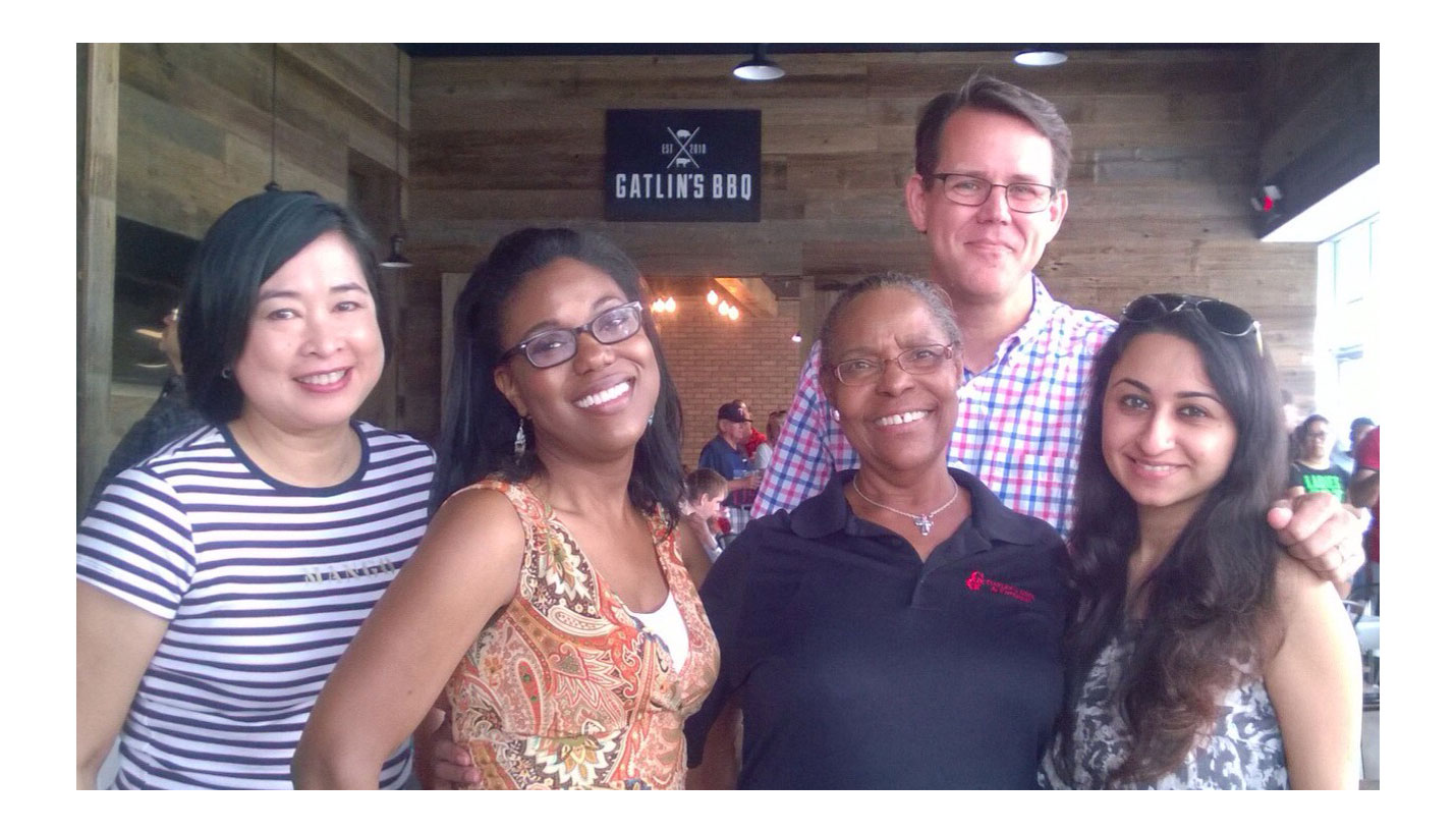 (Left to Right) Marissa Yu, Micki Washington, Mary Gatlin, David Euscher, Sana Sabharwal -