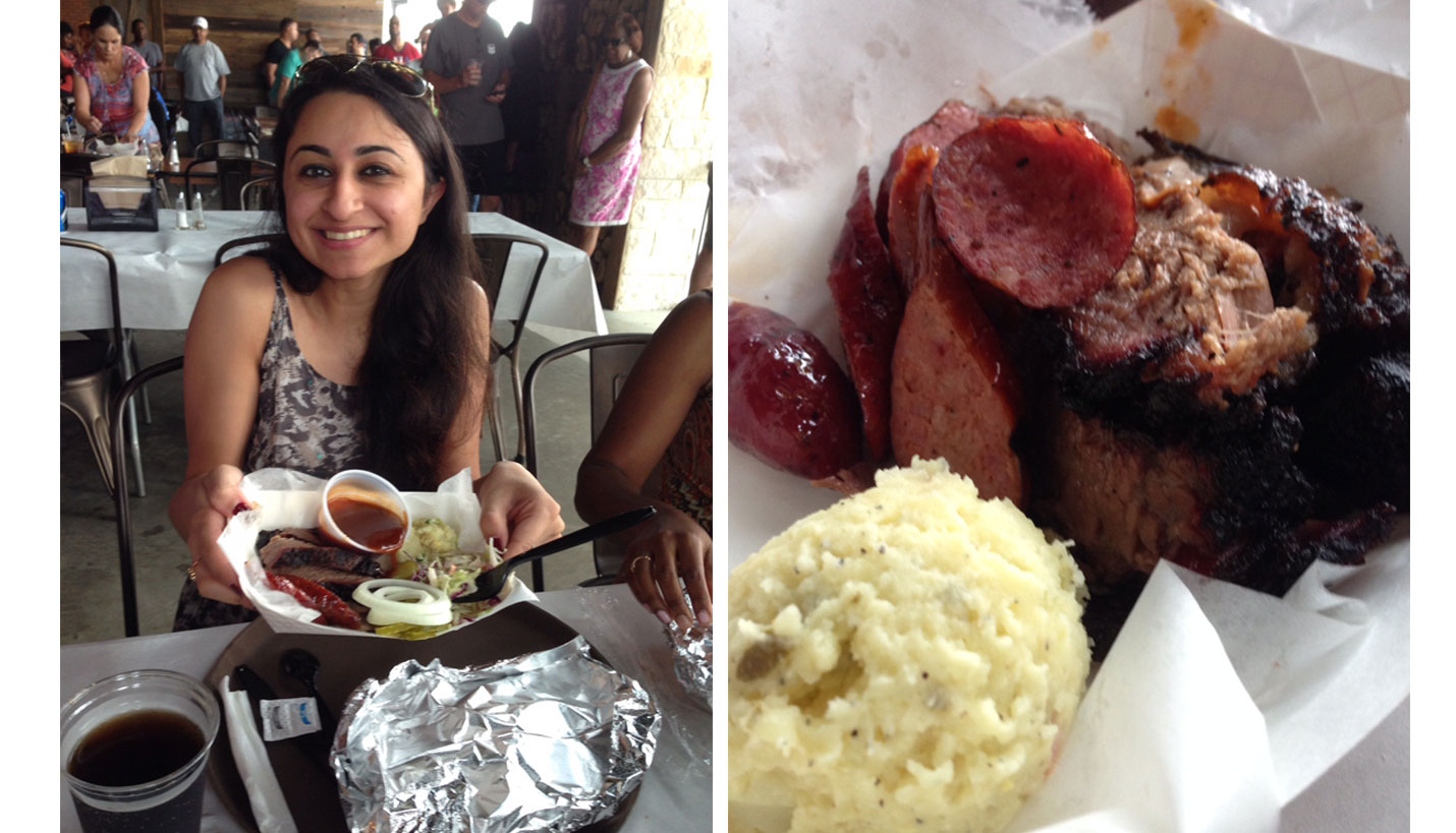 Sana Sabharwal's first time trying BBQ -