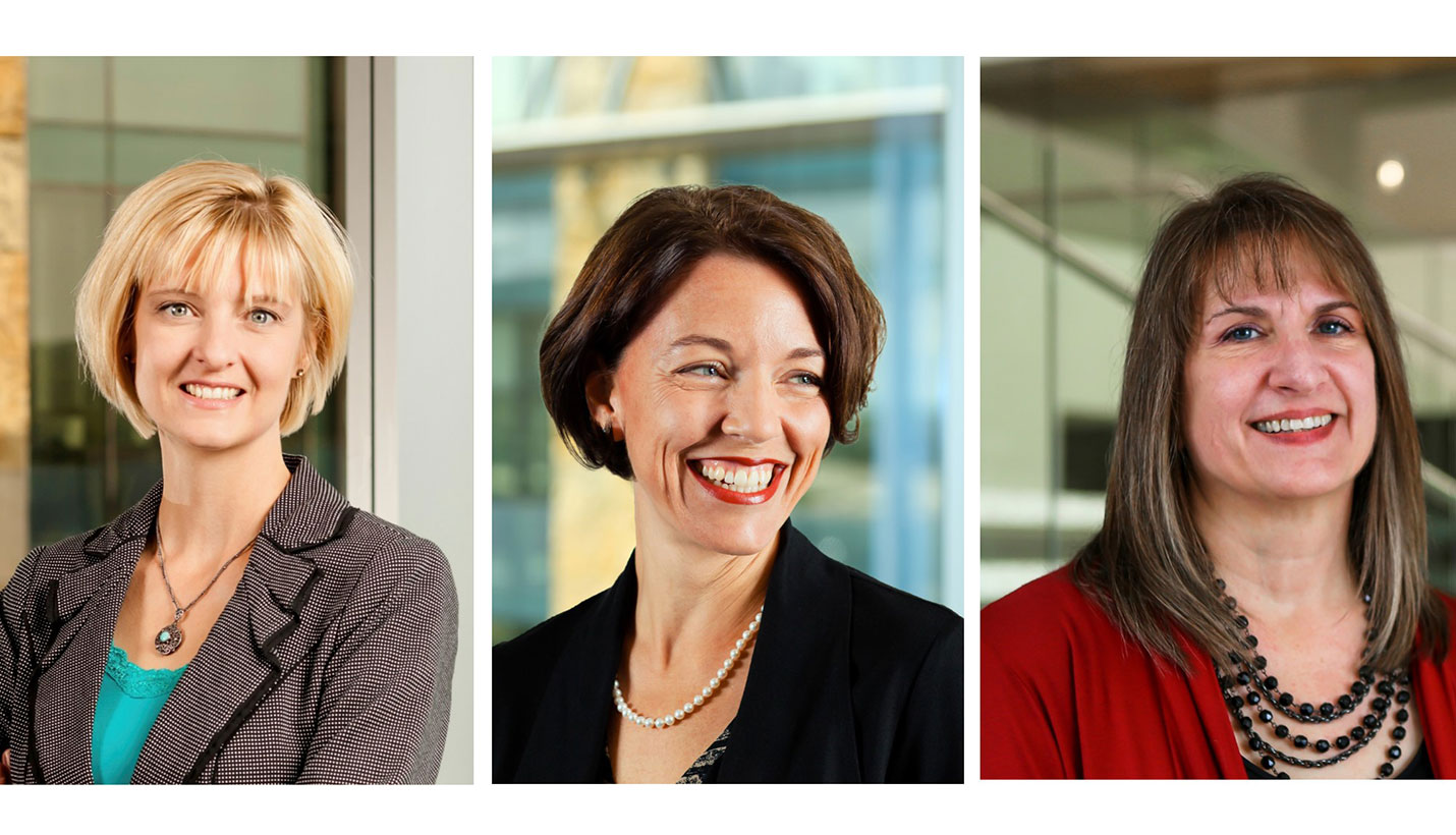 (L-R) Jen Bussinger, Wendy Dunnam Tita and Kris Walsh. -