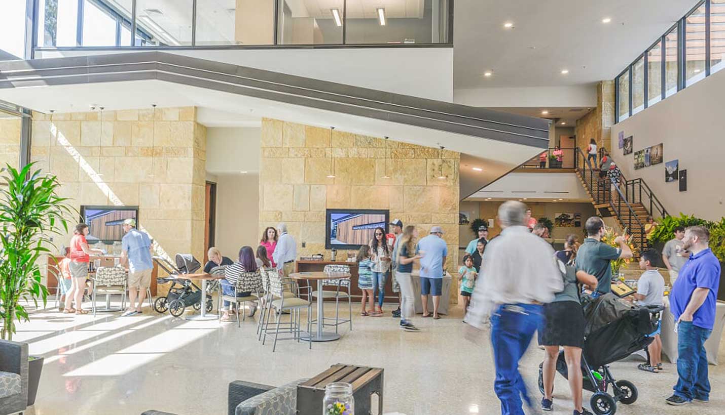 The celebration continued inside where the building was entirely open for tours. -